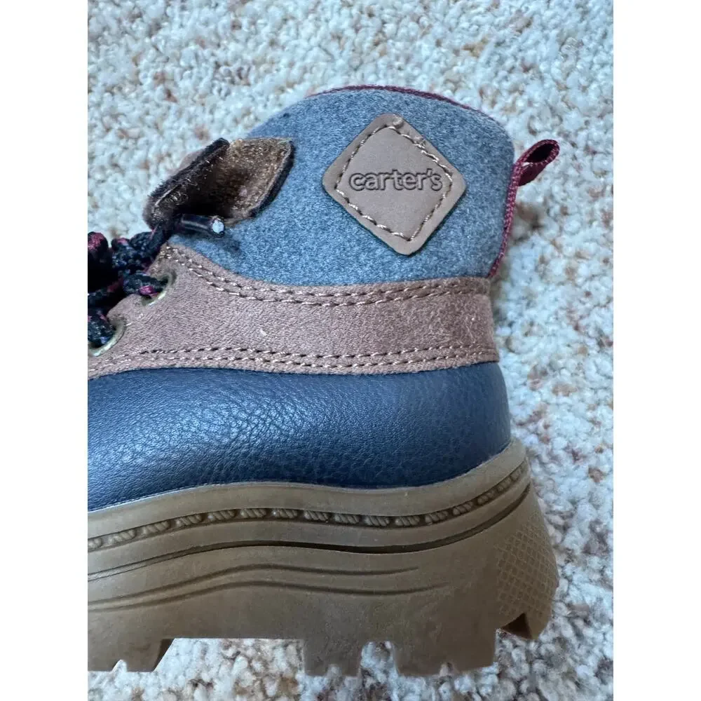 CARTERS baby/Toddler High Top boots; size 4, Brown